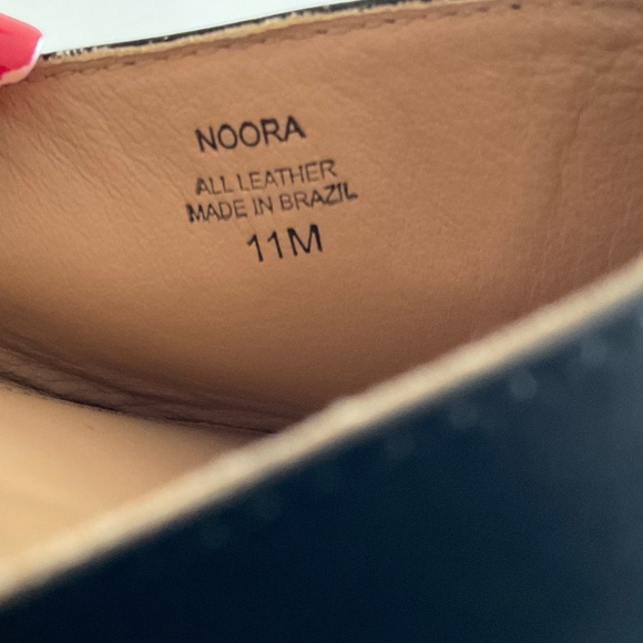 ANTONIO MELANI Noora Black Sleek Pointed Toe Leather Flats Size 11 - Picture 6 of 7